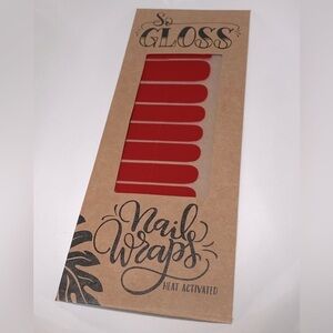 SO GLOSS Red Nail Wraps Heat Activated Made in Buffalo NY 5⭐️ Reviews